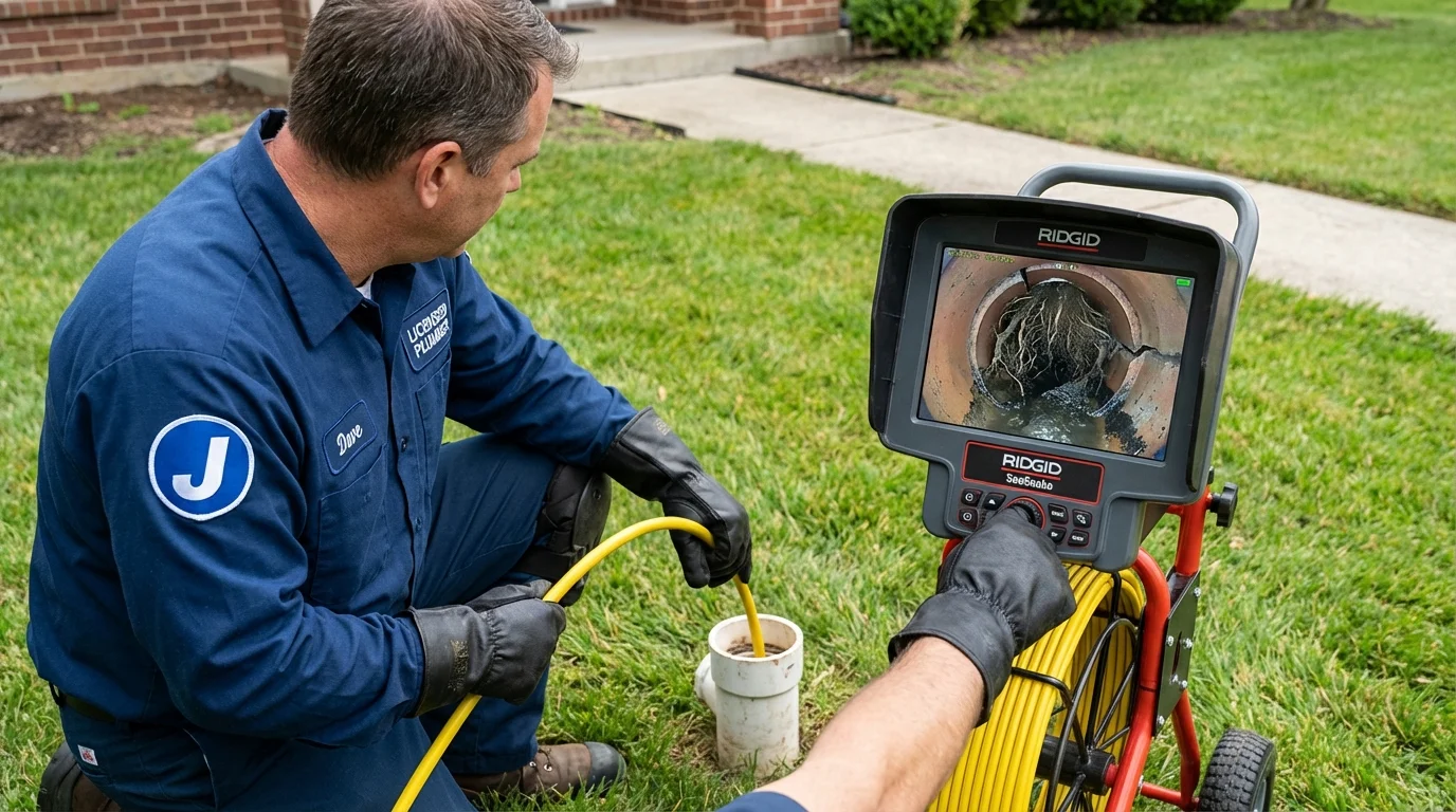 Sewer camera inspection being performed by Johns Plumbing LLC in North Port